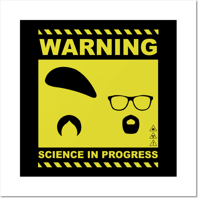 MythBusters warning science in progress Wall Art by Ac Vai